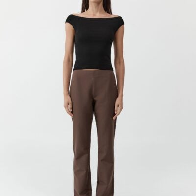 St. Agni Silk Canvas 90s Minimal Pants - Mud — XXS - Image 1