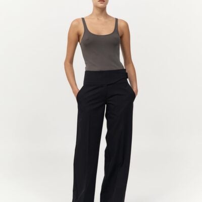 St. Agni Cummerbund Pants - Black — XXS - Image 1