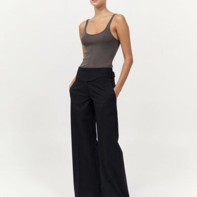 St. Agni Cummerbund Pants - Black — XXS - Image 2