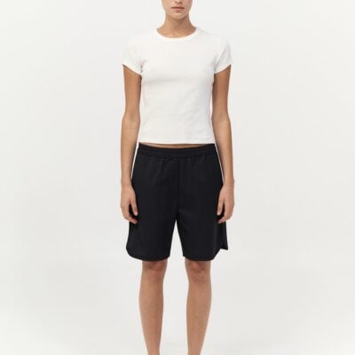 St. Agni Tailored Active Shorts - Black Pinstripe — XXS - Image 1