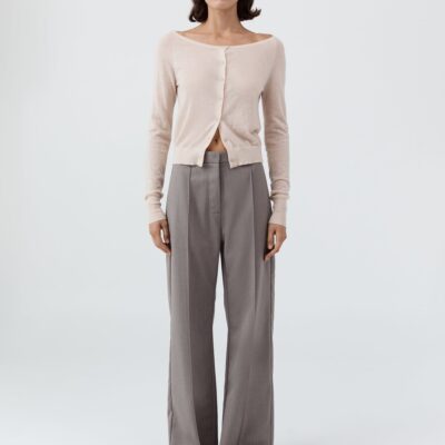 St. Agni Merino Wool Ballet Cardigan - Powder — XXS - Image 1