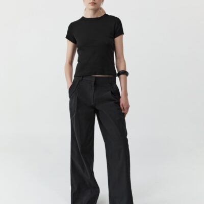 St. Agni Utility Pleat Pants - Black — XXS - Image 2