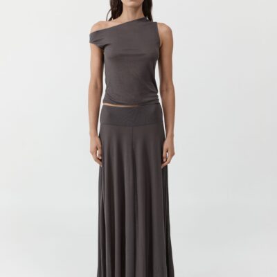 St. Agni Fluid Jersey Skirt - Soot — XXS - Image 1