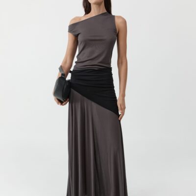 St. Agni Fluid Jersey Skirt - Soot — XXS - Image 2