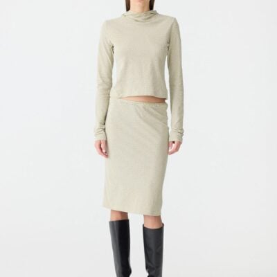 Bassike Bias Stripe Skirt — XXS - Image 1