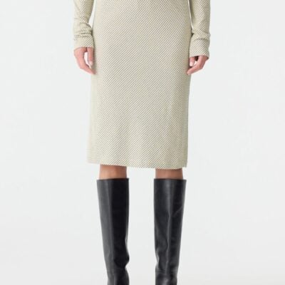 Bassike Bias Stripe Skirt — XXS - Image 2