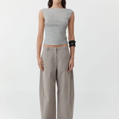 St. Agni Organic Cotton Ballerina Top - Grey Marle — XXS - Image 1