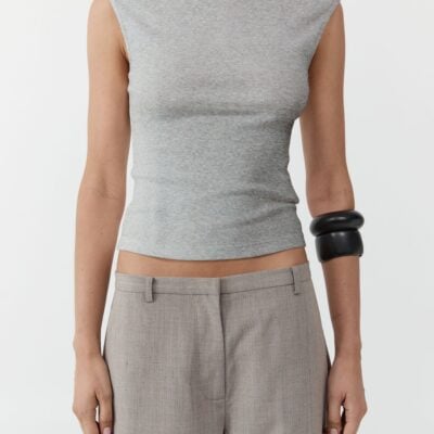 St. Agni Organic Cotton Ballerina Top - Grey Marle — XXS - Image 2