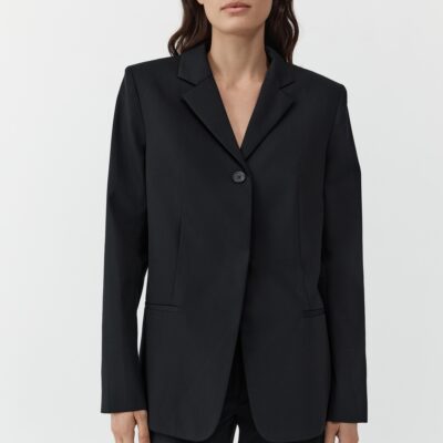St. Agni 90s Wool Blazer - Black — XXS - Image 2