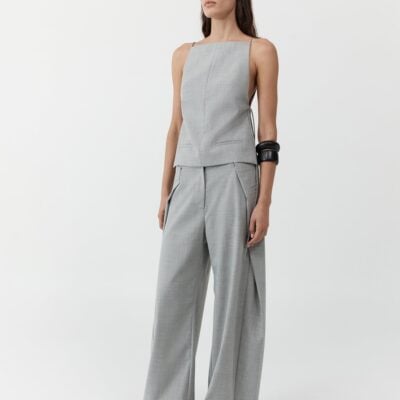 St. Agni Square Side Tie Top - Concrete — XXS - Image 2
