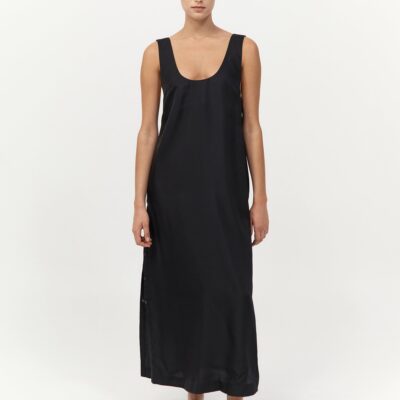 St. Agni Jordan Button Up Dress - Black — XXS - Image 1