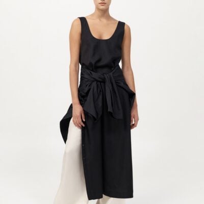 St. Agni Jordan Button Up Dress - Black — XXS - Image 2