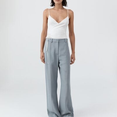 St. Agni Classic Pintuck Pants - Mist — XXS - Image 1
