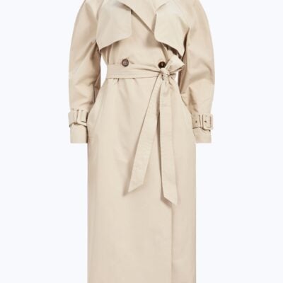 Aje Verona Long Line Trench Coat — SAND - Image 2