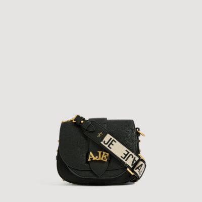 Aje Viva Texture Small Saddle Bag — BLACK - Image 1