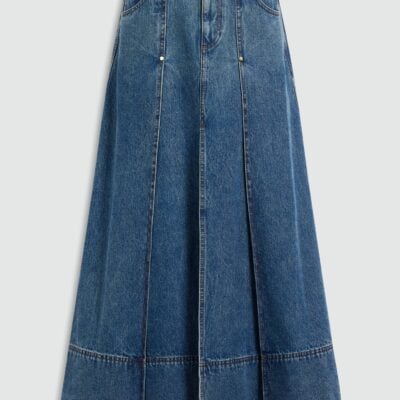 Aje Viva Denim Midi Skirt — STORMY WASH - Image 2