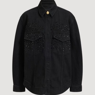 Aje Vanaia Denim Shirt — WASHED BLACK - Image 2