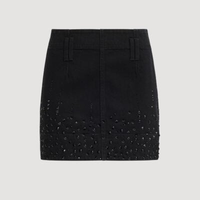 Aje Vanaia Denim Mini Skirt — WASHED BLACK - Image 2
