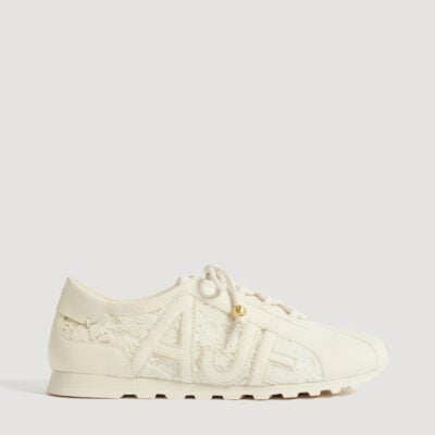 Aje Valli Lace Logo Trainer — IVORY VELVETINE - Image 1
