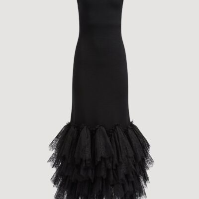 Aje Thalia Knit Midi Dress — BLACK - Image 2