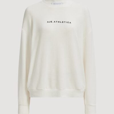 Aje Textured Long Sleeve Tee — IVORY - Image 2