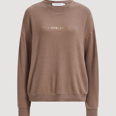 Aje Textured Long Sleeve Tee — MOCHA - Image 2