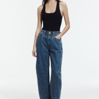 Aje Stevie Barrel Ankle Jean — BLUE RINSE - Image 1