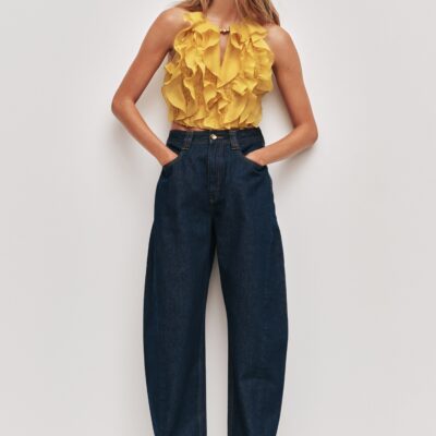 Aje Stevie Barrel Ankle Jean — INDIGO WASH - Image 1