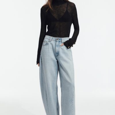 Aje Stevie Barrel Ankle Jean — LIGHT WASH BLUE - Image 1