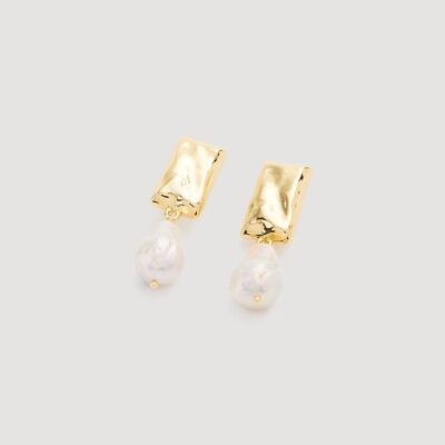 Aje Spencer Pearl Drop Earrings — GOLD/PEARL - Image 1