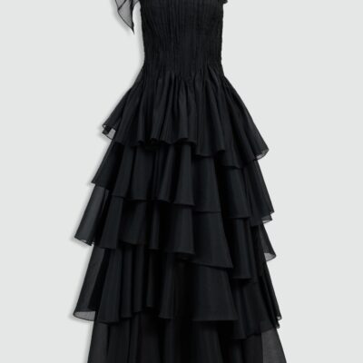 Aje Sonnet Gown — BLACK - Image 2