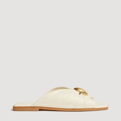 Aje Solana Gathered Slide — IVORY - Image 1