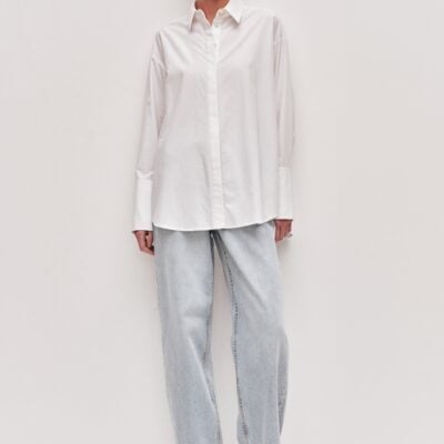Aje Sloane Poplin Shirt — IVORY - Image 1
