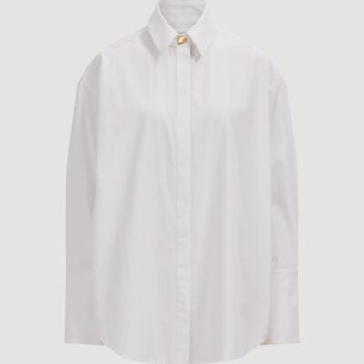 Aje Sloane Poplin Shirt — IVORY - Image 2
