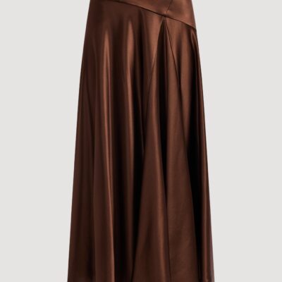 Aje Siren Midi Skirt — DARK CHOCOLATE - Image 2