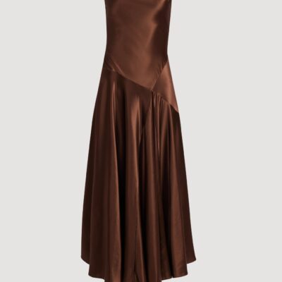 Aje Siren Midi Dress — DARK CHOCOLATE - Image 2