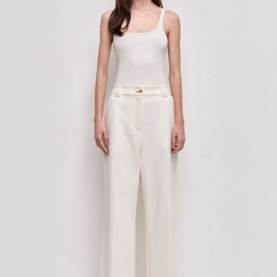 Aje Simone Straight Leg Pant — IVORY - Image 1