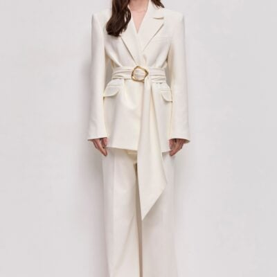 Aje Simone Lace Back Blazer — IVORY - Image 1