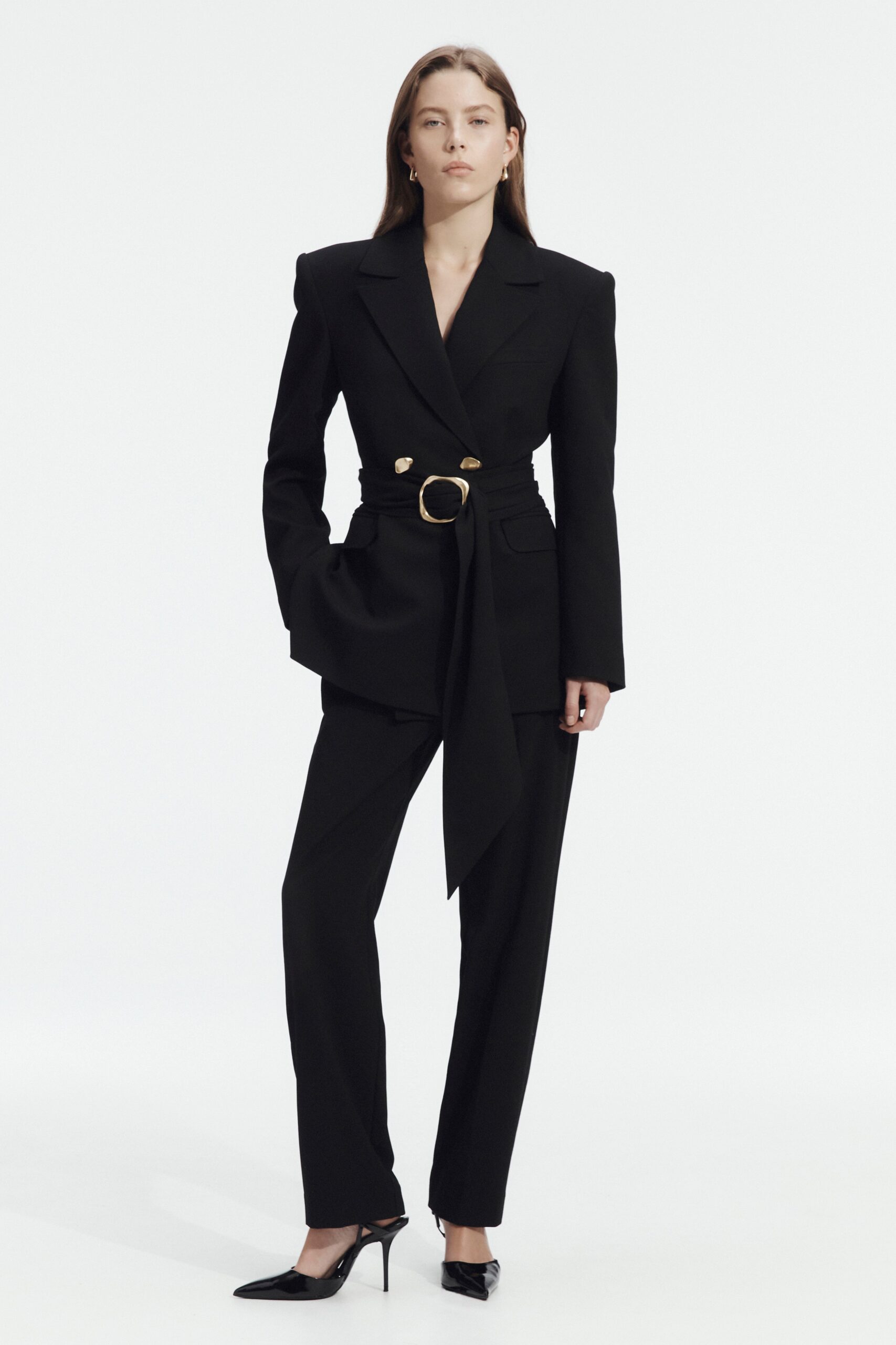 Aje Simone Cigarette Leg Pant — BLACK - Image 1