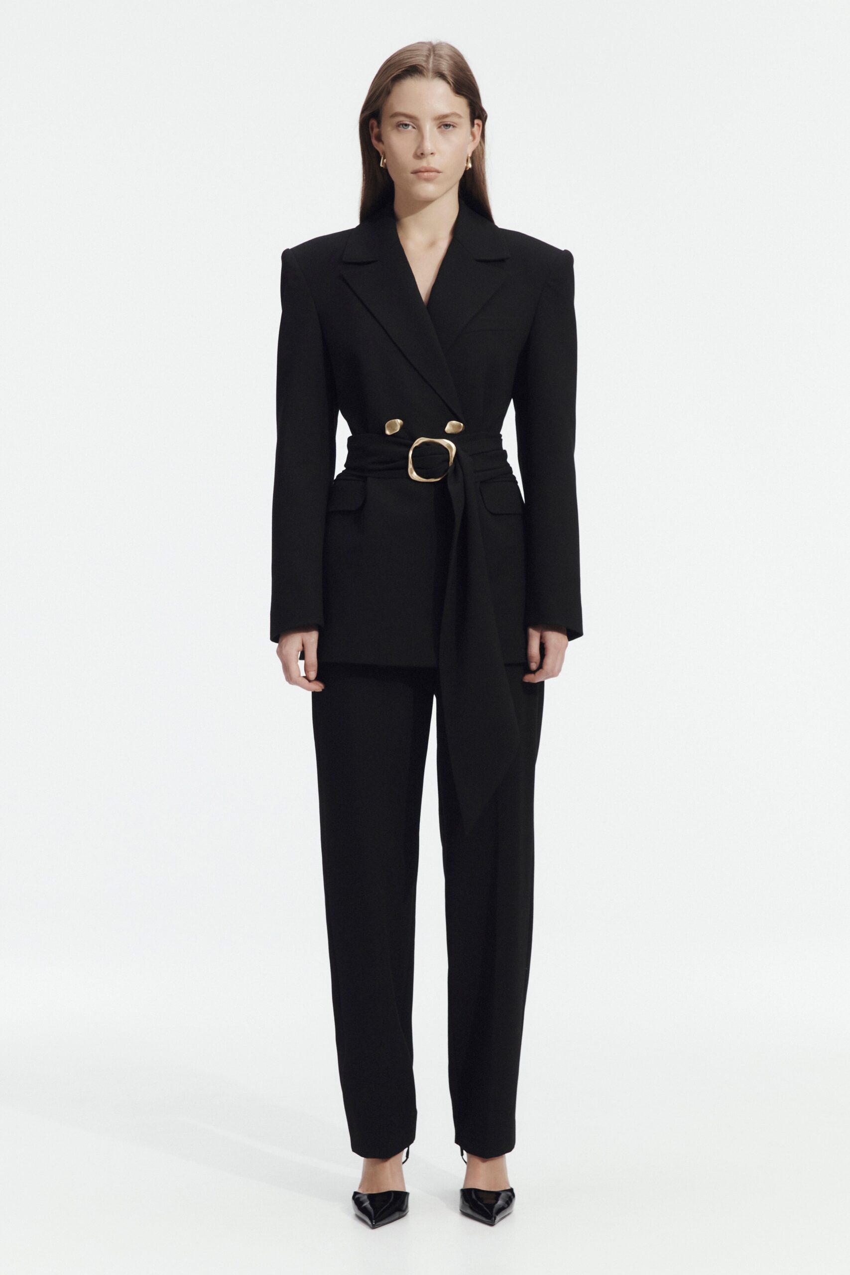 Aje Simone Cigarette Leg Pant — BLACK - Image 3