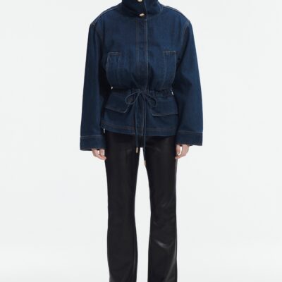 Aje Seren Denim Jacket — DARK CLASSIC WASH - Image 1