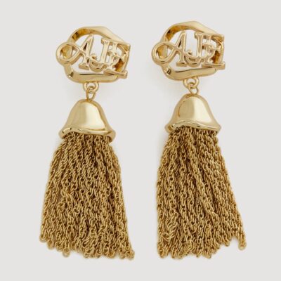 Aje Selby Logo Tassle Earring — GOLD - Image 1