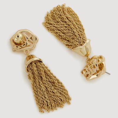 Aje Selby Logo Tassle Earring — GOLD - Image 2
