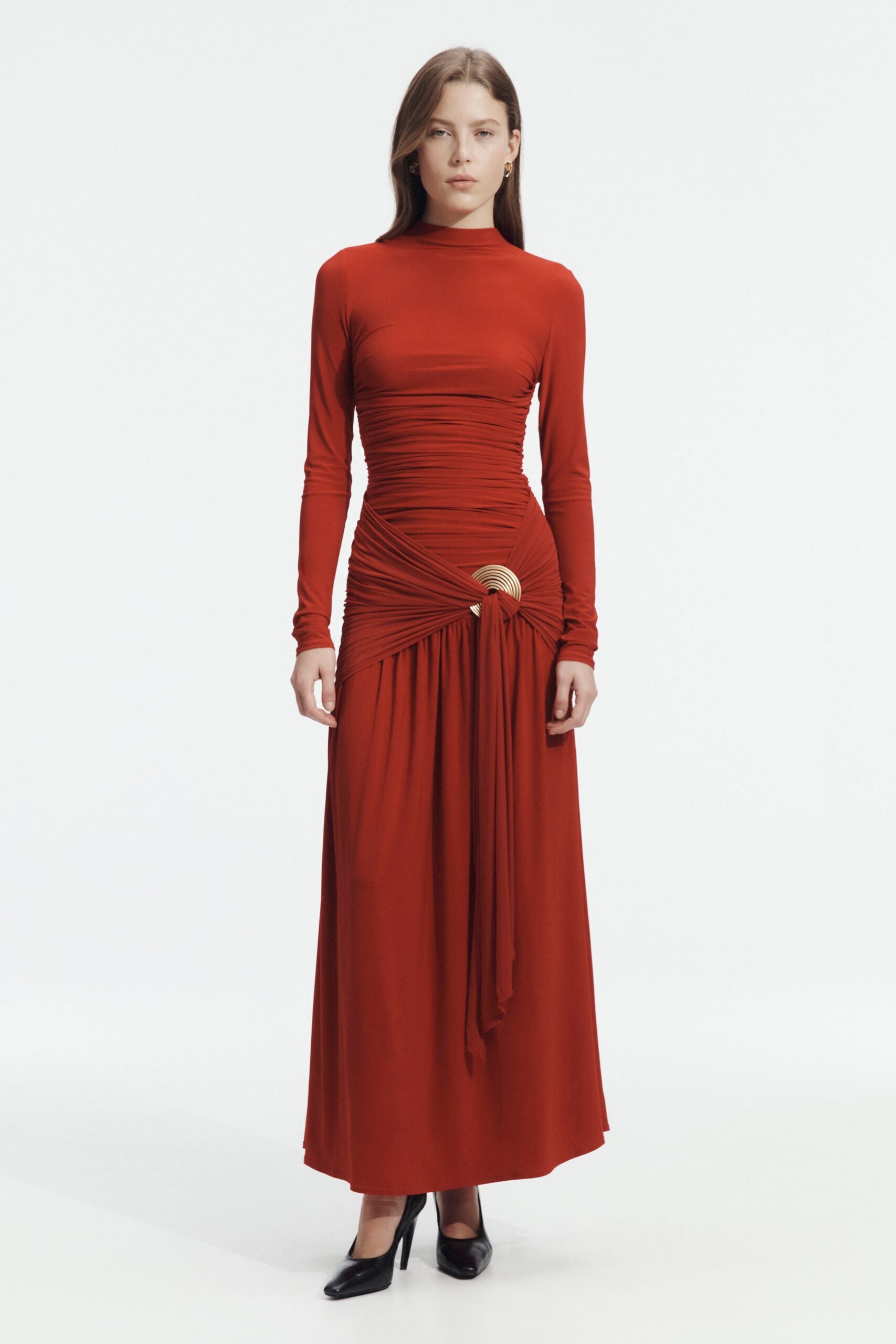 Aje Selah Jersey Maxi Dress — SCARLET RED - Image 1