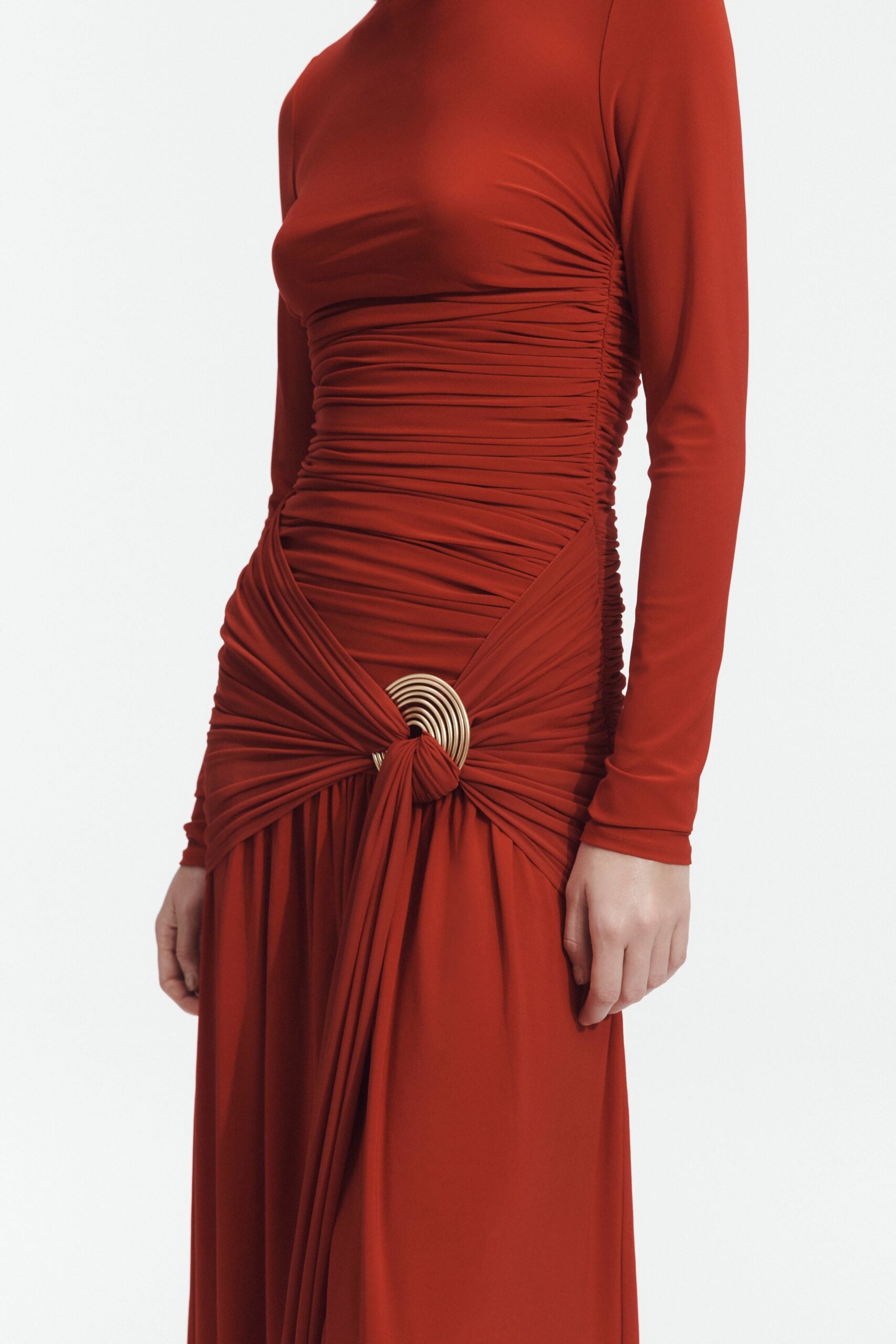 Aje Selah Jersey Maxi Dress — SCARLET RED - Image 3