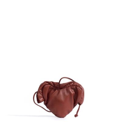 Anonymous Copenhagen Zally petite heart bag Shiny lamb Terracotta - Image 1