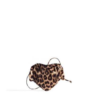 Anonymous Copenhagen Zally petite heart bag Satin print Leopard - Image 1