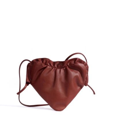 Anonymous Copenhagen Zally classic heart bag Shiny lamb Terracotta - Image 1
