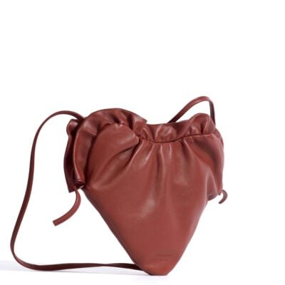 Anonymous Copenhagen Zally classic heart bag Shiny lamb Terracotta - Image 2