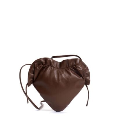 Anonymous Copenhagen Zally classic heart bag Shiny lamb Chocolate - Image 1